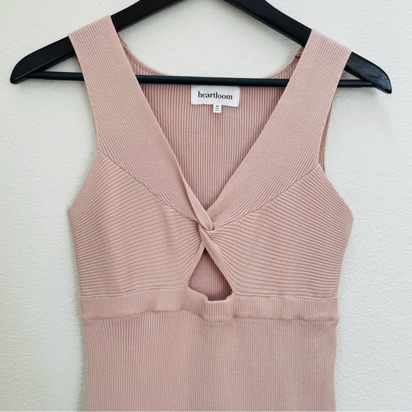 HEARTLOOM Kessy Twist Front Bodycon ARITZIA Dress in Sand Size M - Picture 4 of 11
